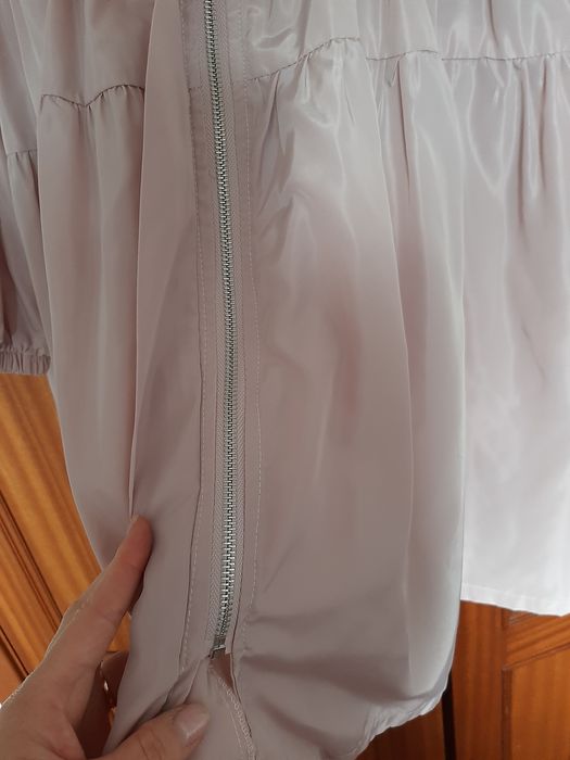 Gabardine / Parca rosa bebé