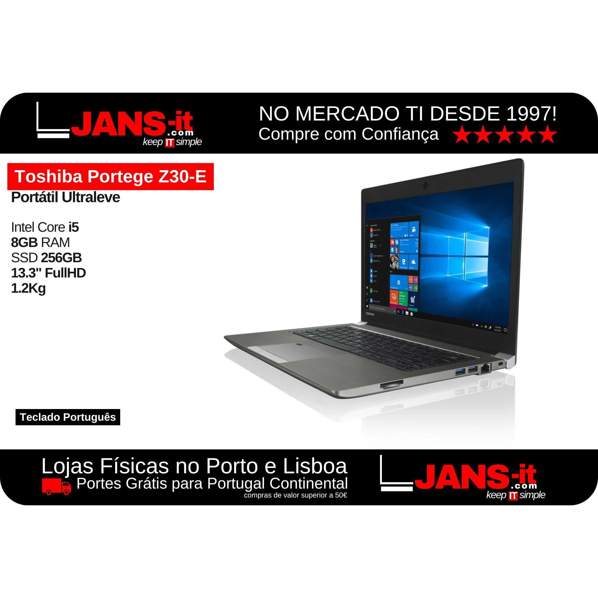 Portátil Toshiba Z30-E | i5-8250u | 8GB RAM | SSD 256GB | 13.3"