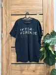 Czarny T-shirt Reserved | Nadruk | Rozmiar XL | Streetwear