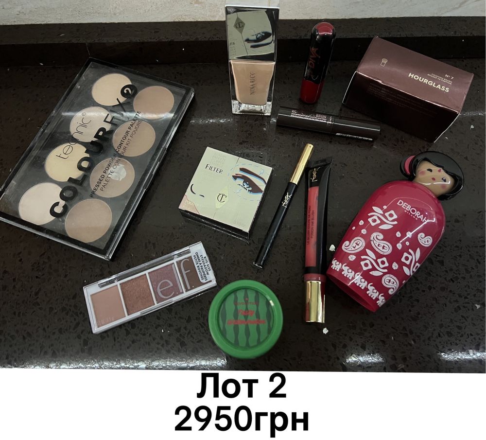 Лот косметики Lancome, Rhode, Charlotte Tilbury, Clarins, Denona
