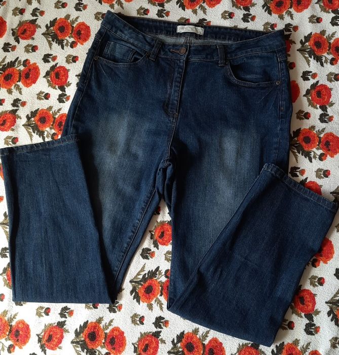 Świetne casualowe spodnie jeansowe damskie XL Papaya