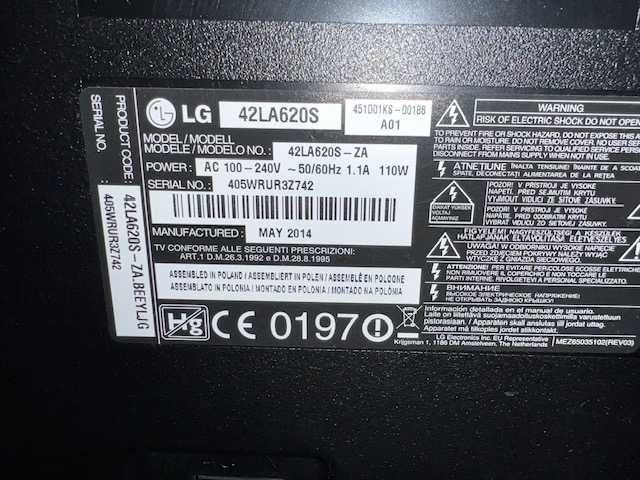 LG telewizor 42LA602A