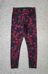 Czarne legginsy sportowe w tygrysy i kwiaty DKNY
