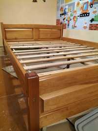Łóżko drewniane sosnowe 140x200 5 nóg wzmacniane