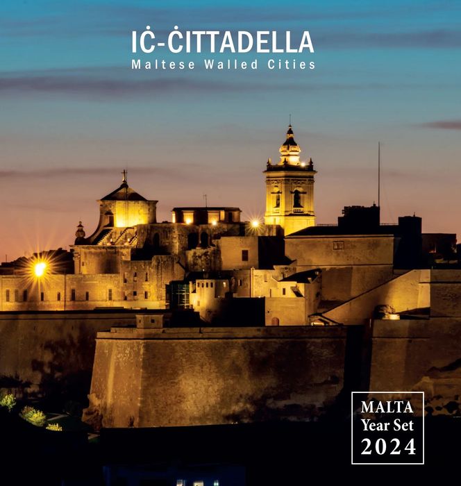 MALTA 2024 Set Pack 8 Moedas BU com 2 Euro CITTADELLA GOZZO