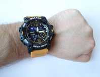 Zegarek męski Smael pomarańczowy elektroniczny sportowy LED WR50