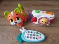 ZESTAW Clementoni Kotek Przyjaciel + Aparat Fisher Price + telefon