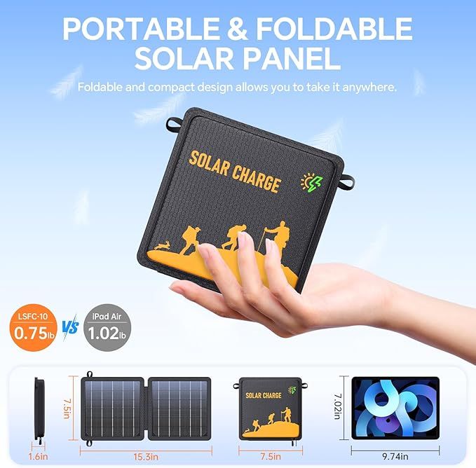 wastde  przenośna ładowarka solarna 10 w x