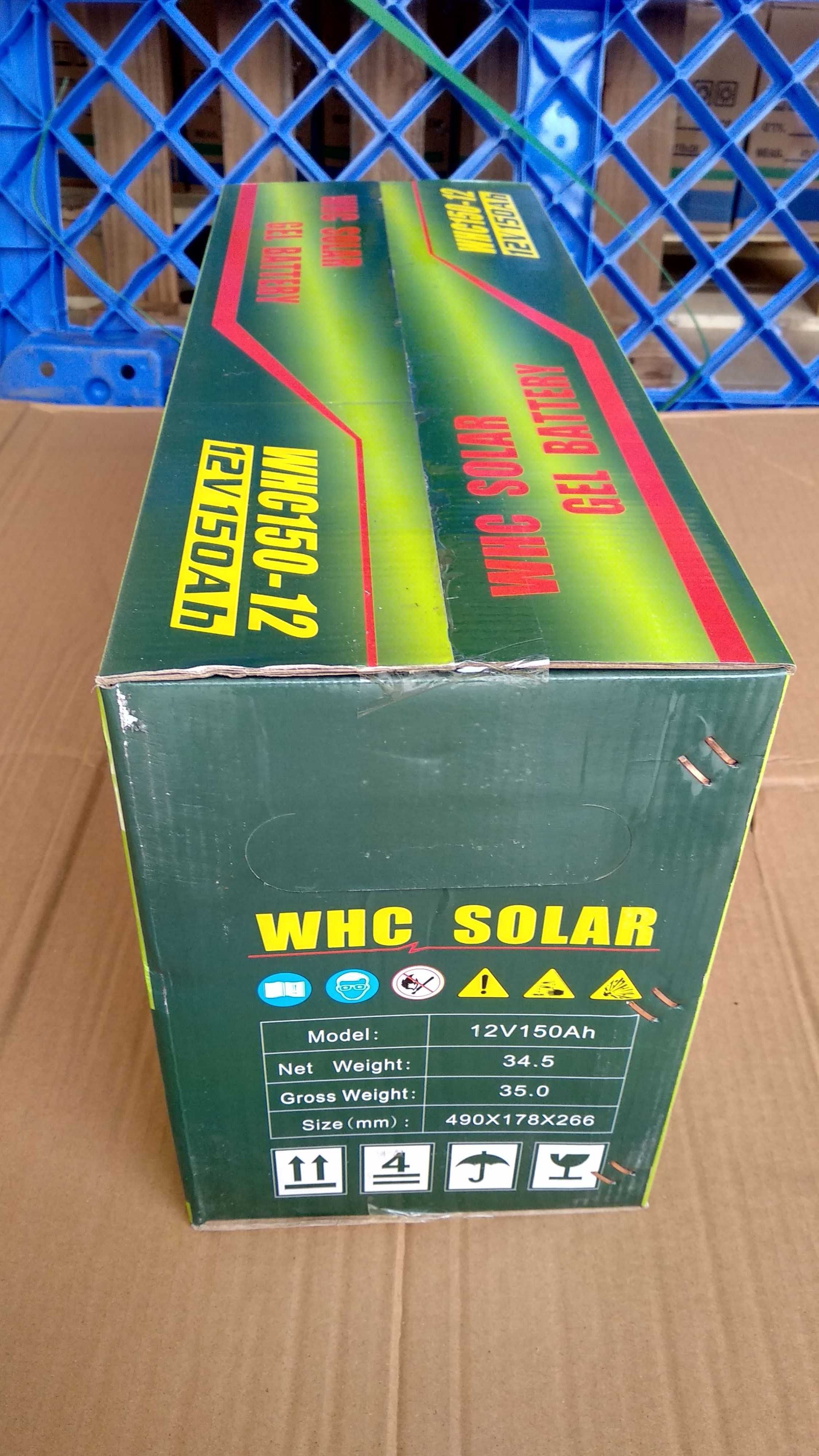 WHC Solar Gel battery 12V 150Ah Гелевий тяговий акумулятор інвертор
