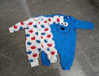 H&M zestaw 2szt rampers pajacyk 50, wcześniak newborn