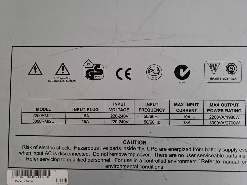APC 3000 джерело безперебійного живлення
