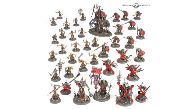 Warhammer Age of Sigmar Kruleboyz wybrane modele z boxa Dominion