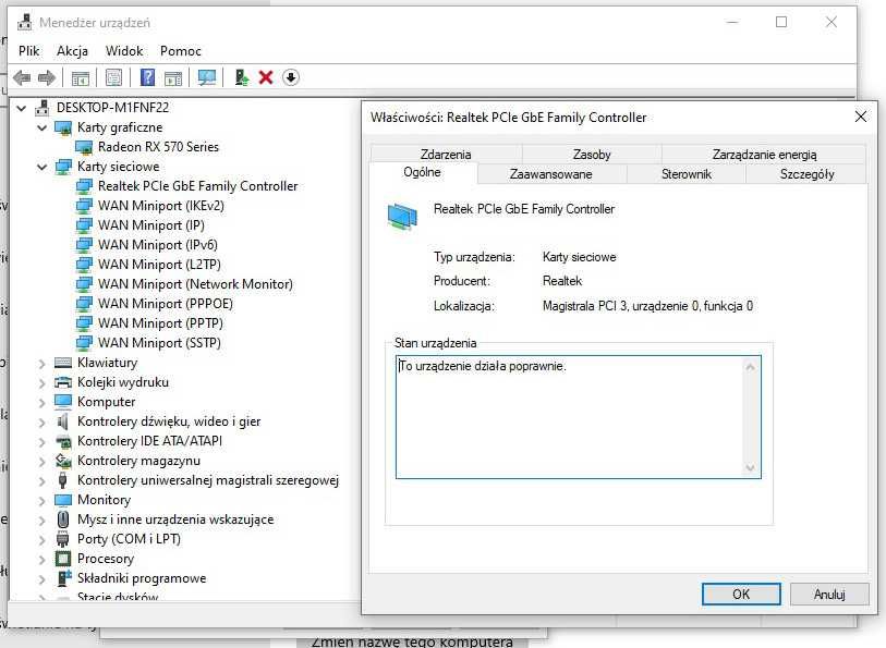Komputer stacjonarny Windows 10