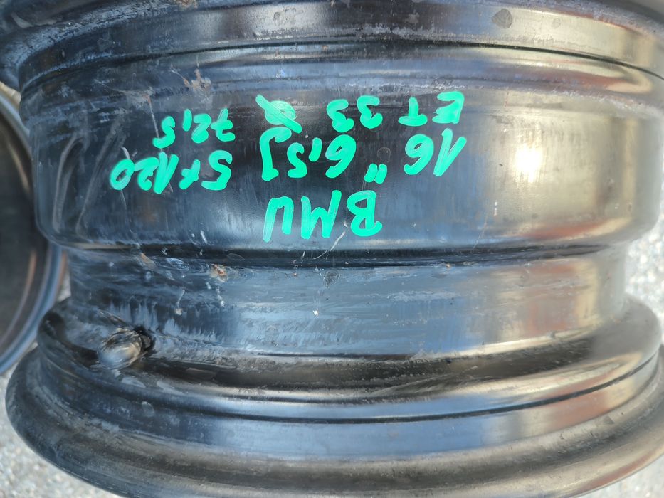Komplet felg stalowych do BMW 16 cali 6.5J 5x120 ET33 osadzenie 72.5