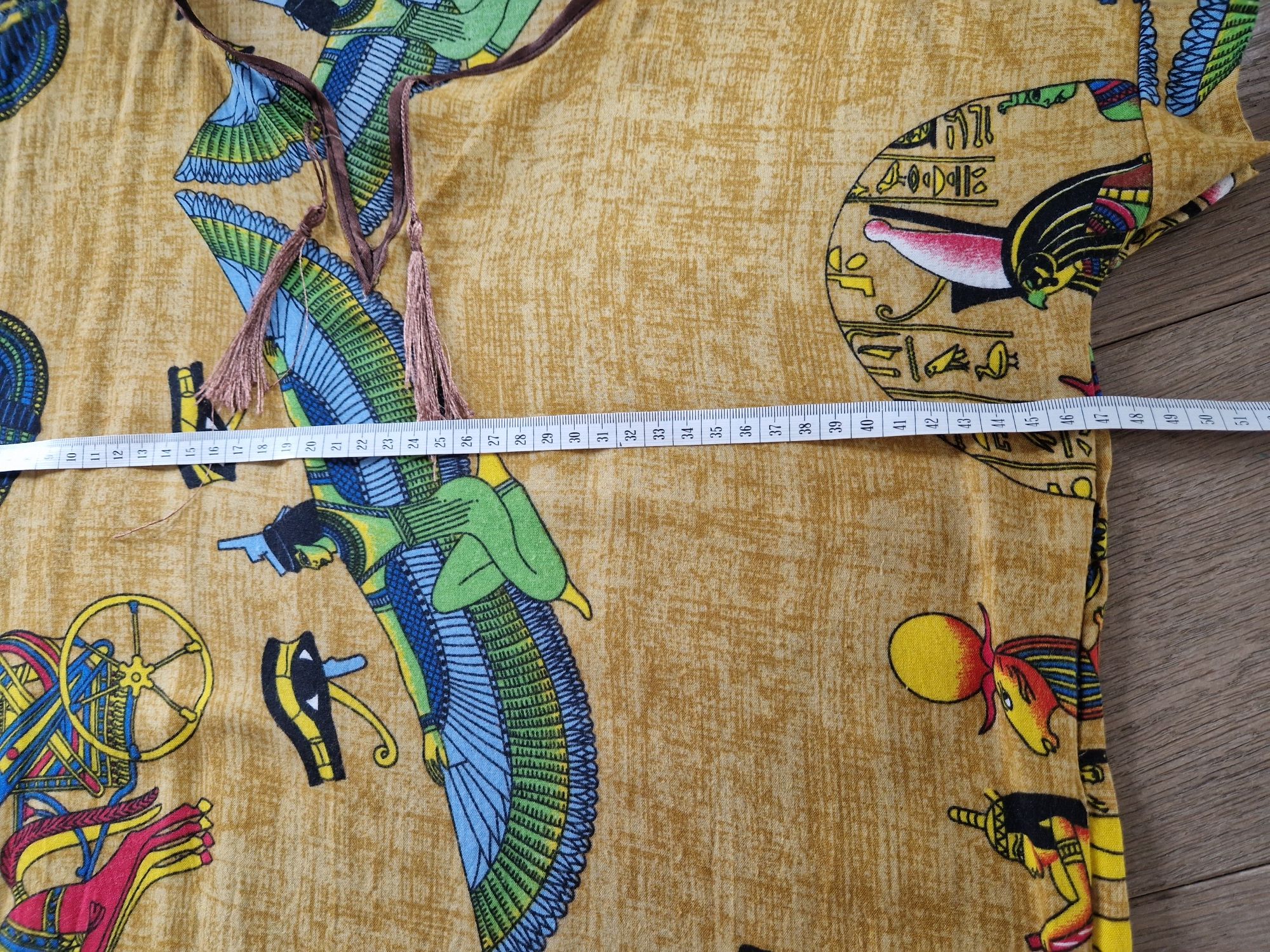 Bluzka sukienka tunika papirus Egipt piramidy bogowie lekka zwiewna