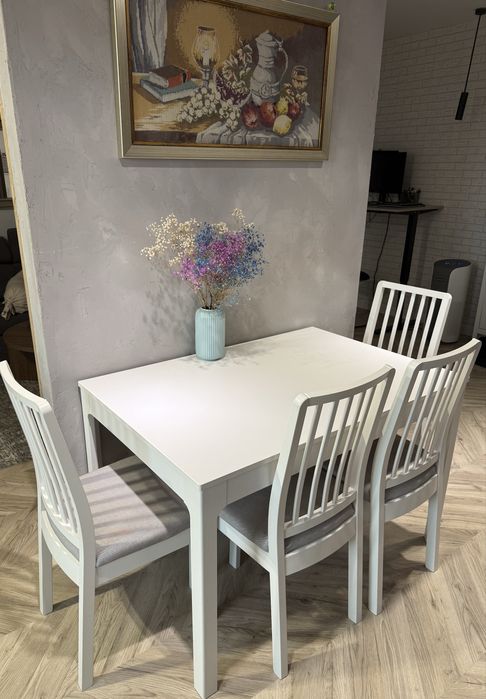 Stół rozkładany EKEDALEN z krzesłami