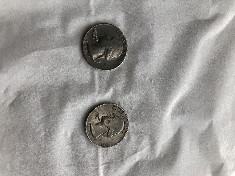 liberty quarter dollar 1965 и 1967 перевёртыши