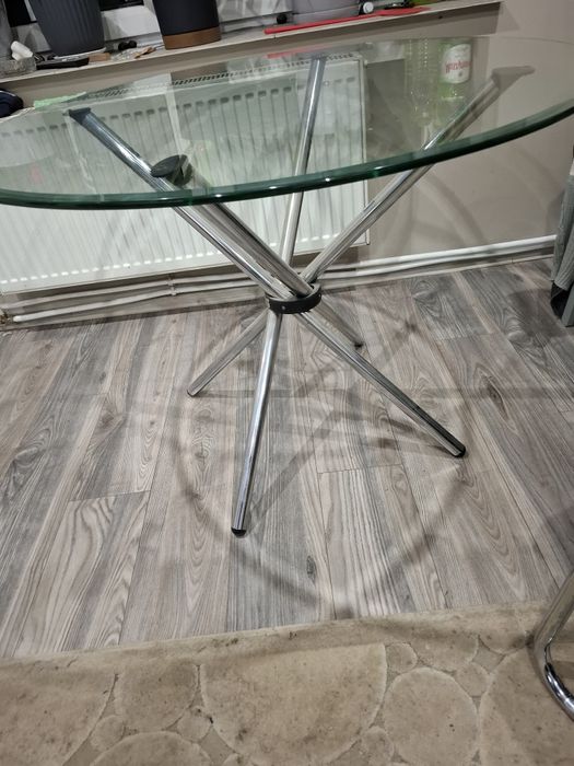 Stół okrągły szklany