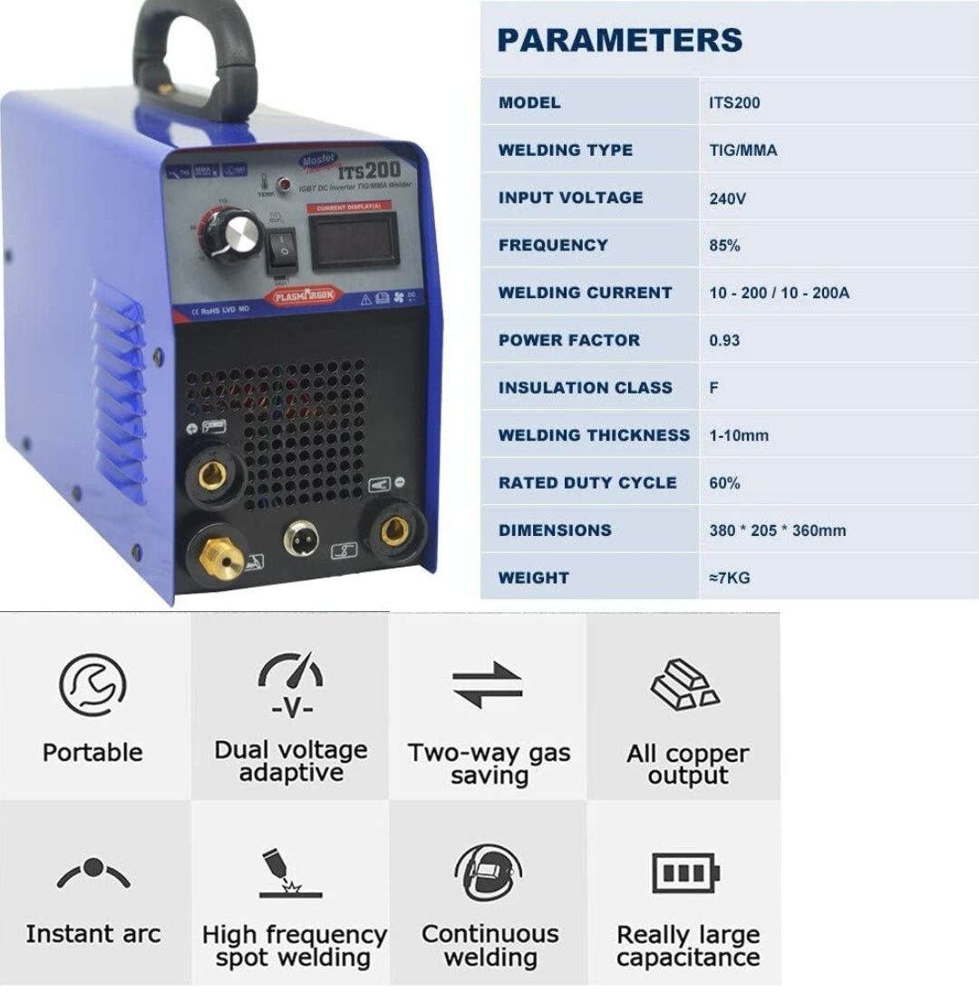 Spawarka Inwertorowa 2w1 TIG/MMA ITS200 NOWA!