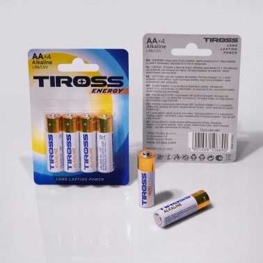 Baterie Bateria Tiross 4szt AAA LR3 1,5V Paluszki Alkaliczne do 2031r