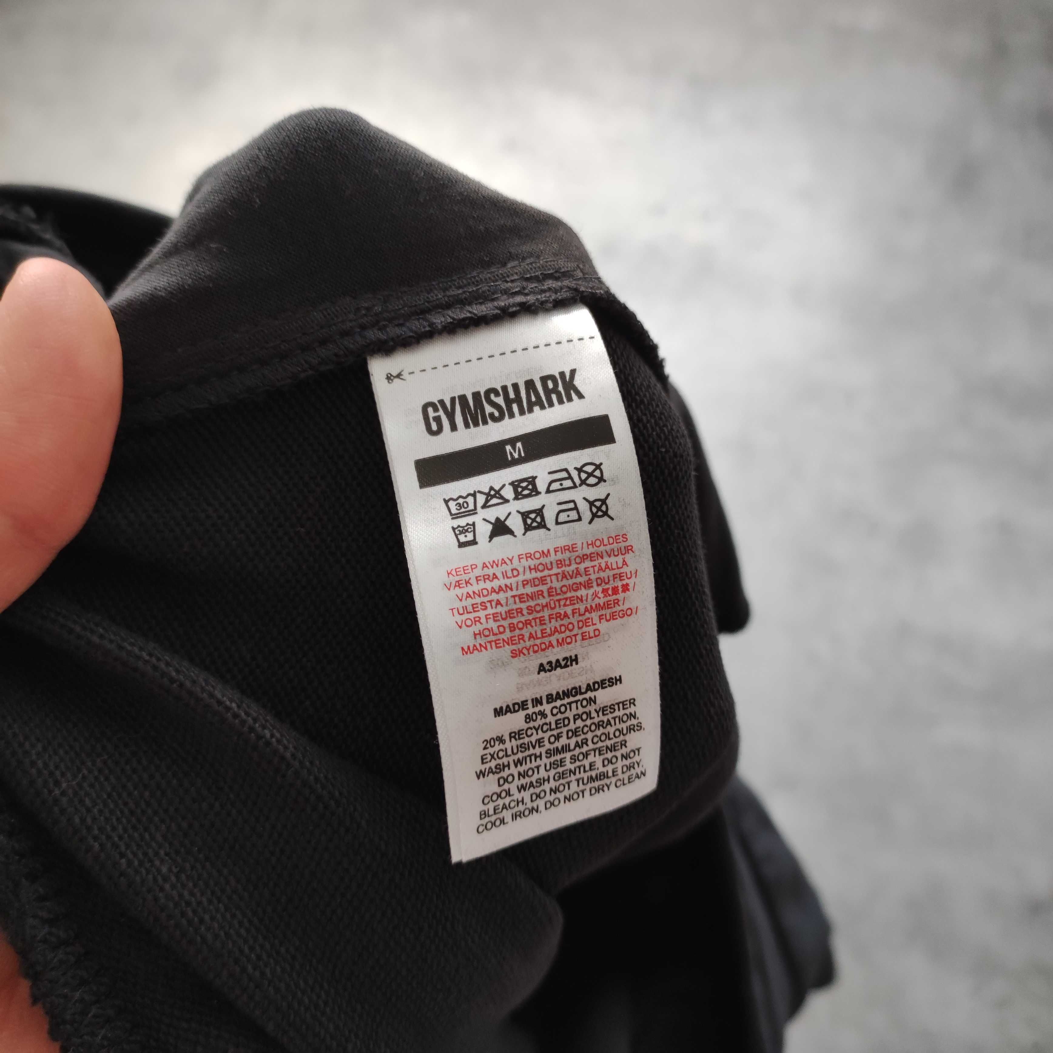 MĘSKIE Dresy Sportowe GYM Active Czarne Trening Joggery GymShark Logo