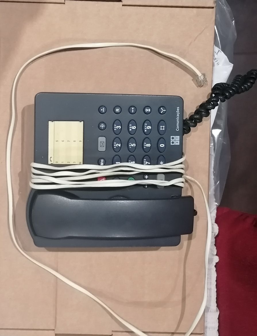 Telefone fixo PT USETEL-S de linha com botões azul marinho