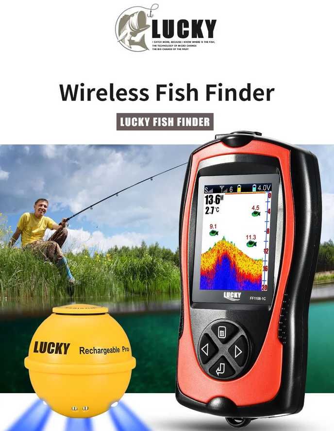 Беспроводной эхолот Lucky FF1108-1CWLA с датчиком