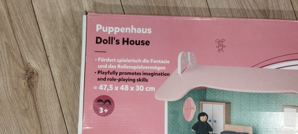 Kidland domek drewniany dla lalek od 3 roku życia