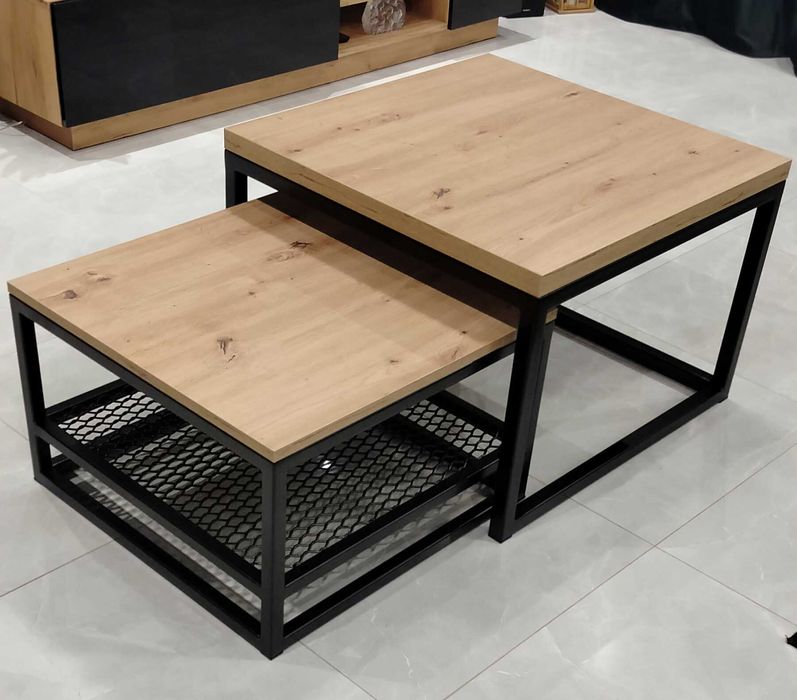 Stolik Kawowy Podwójny Loft Industrial