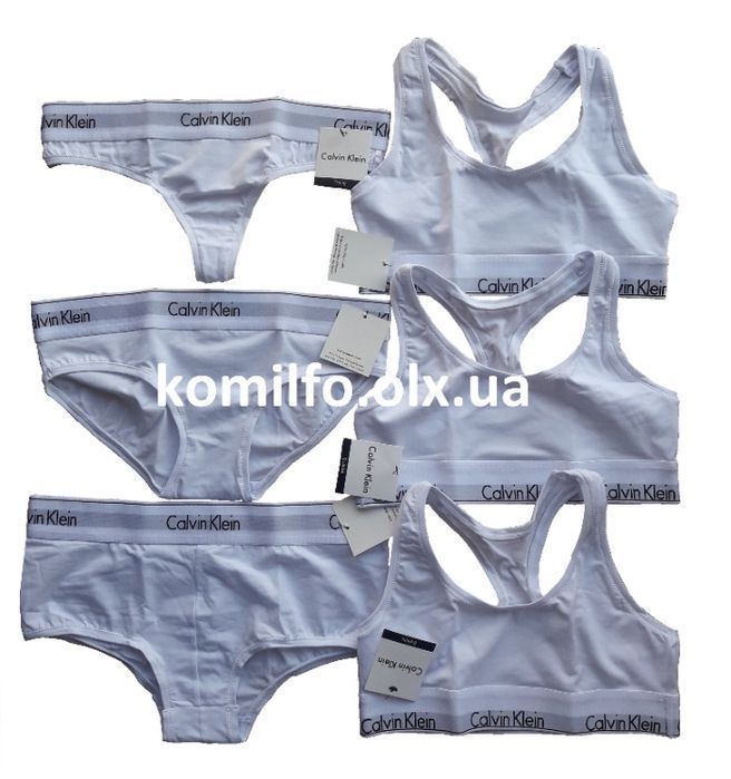 Жіночий преміум комплект Calvin Klein 365. Женское белье топ+трусики