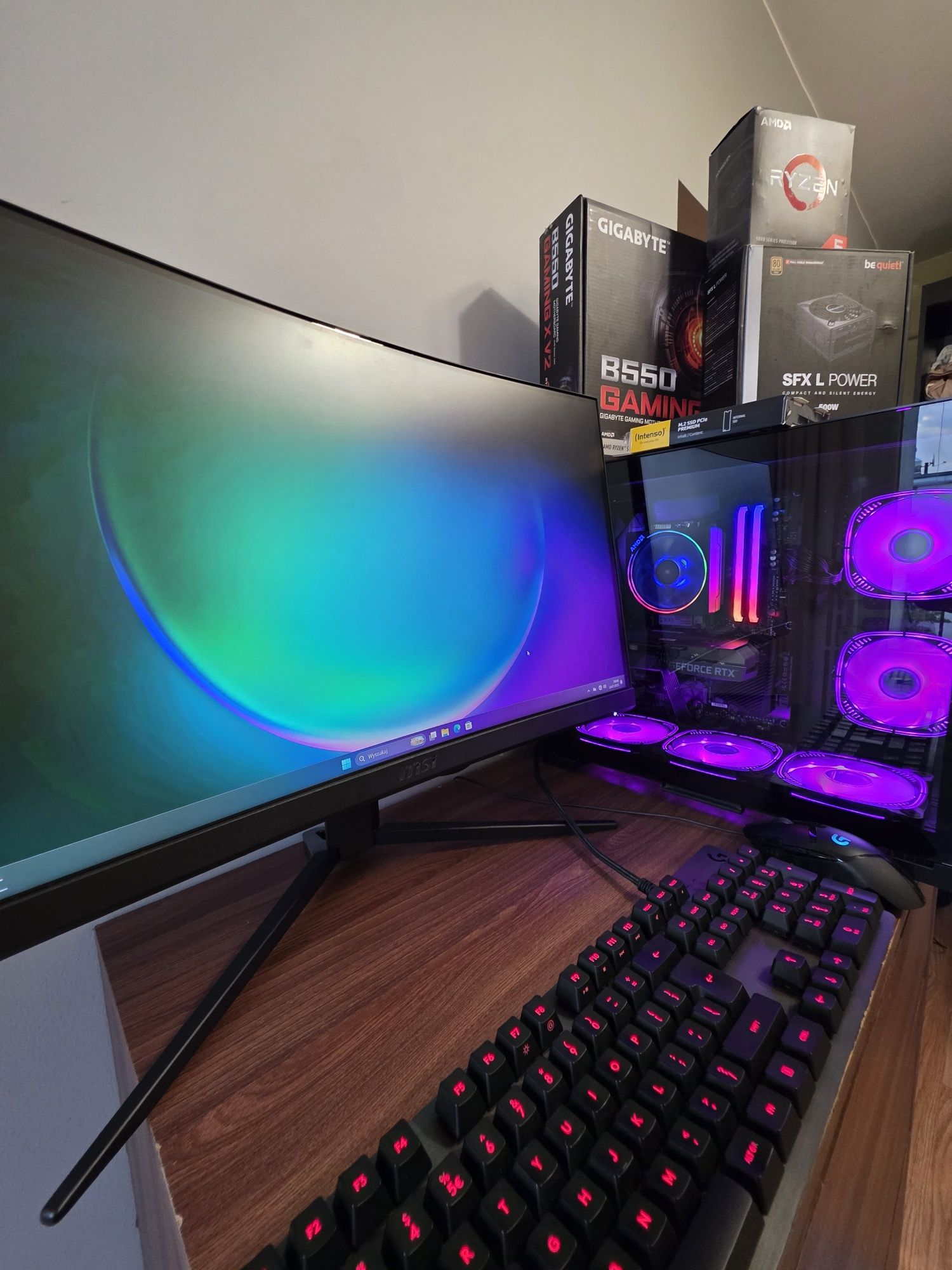 Jak NOWY zestaw do gier,RTX 3060 12gb,180hz,Ryzen 5 5600X,DDR4 32gb