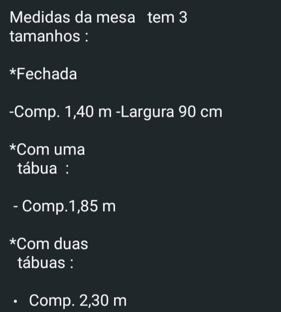 Mesa de sala preta com 4 cadeiras