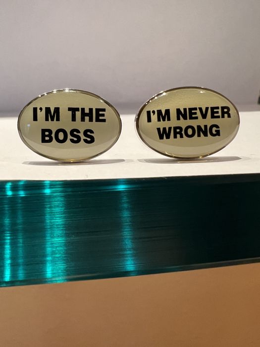 Spinki do mankietów I’m the boss, I’m never wrong