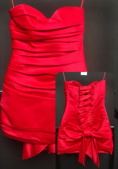 Червона сукня з бантом, С/М