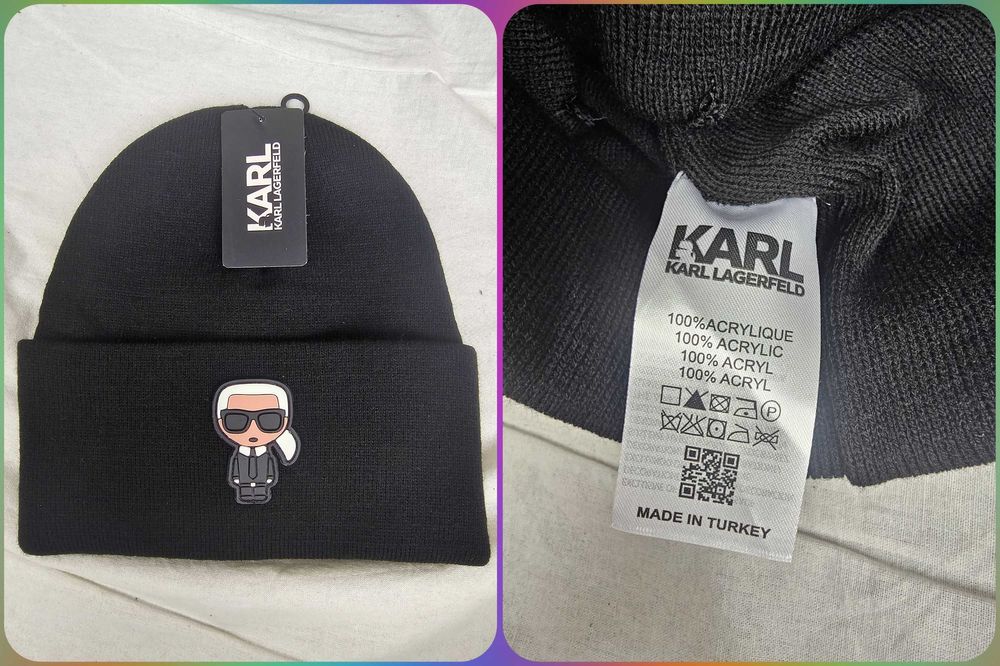 Czapka czapki zimowe karl lagerfeld unisex calvin klein premium