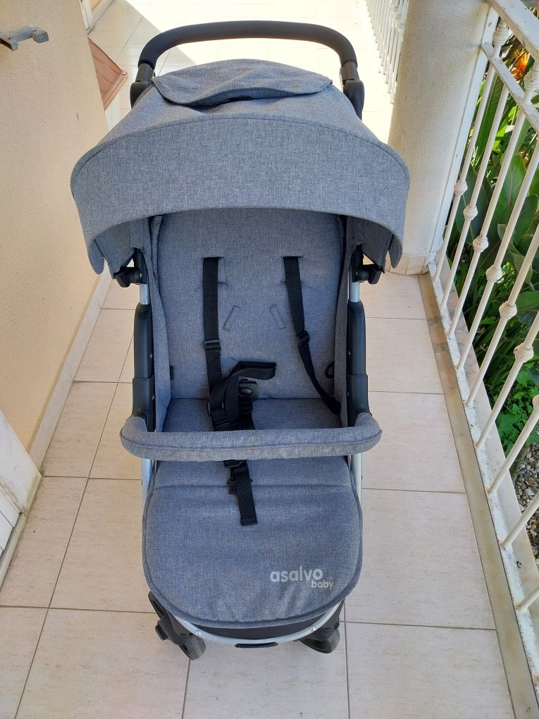 Carrinho de passeio - Asalvo Baby Gris