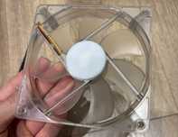 Wentylator Qoltec 120 mm przezroczysty ok. 1500 RPM 3 Pin