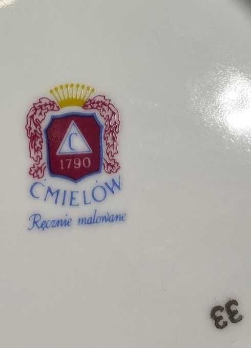 Serwis obiadowy Ćmielów na 12 osób, 44 elementy, ręcznie malowane