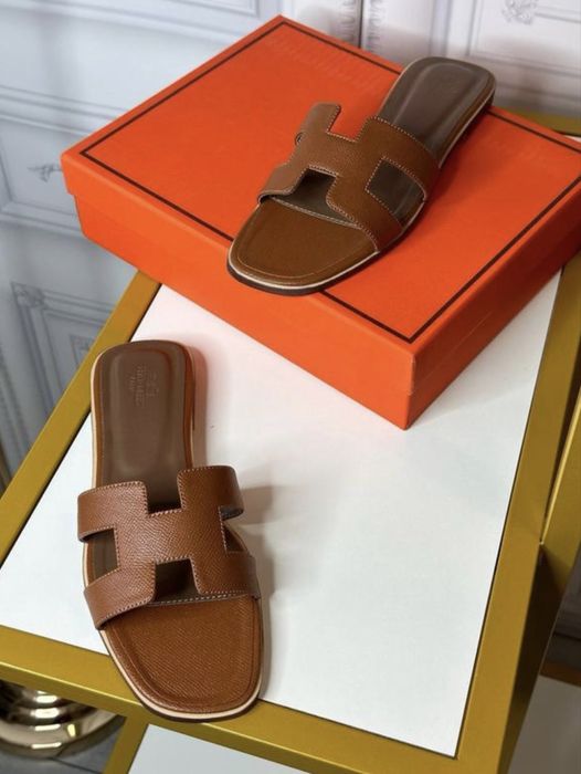 Брендові шльопки Hermes premium 37