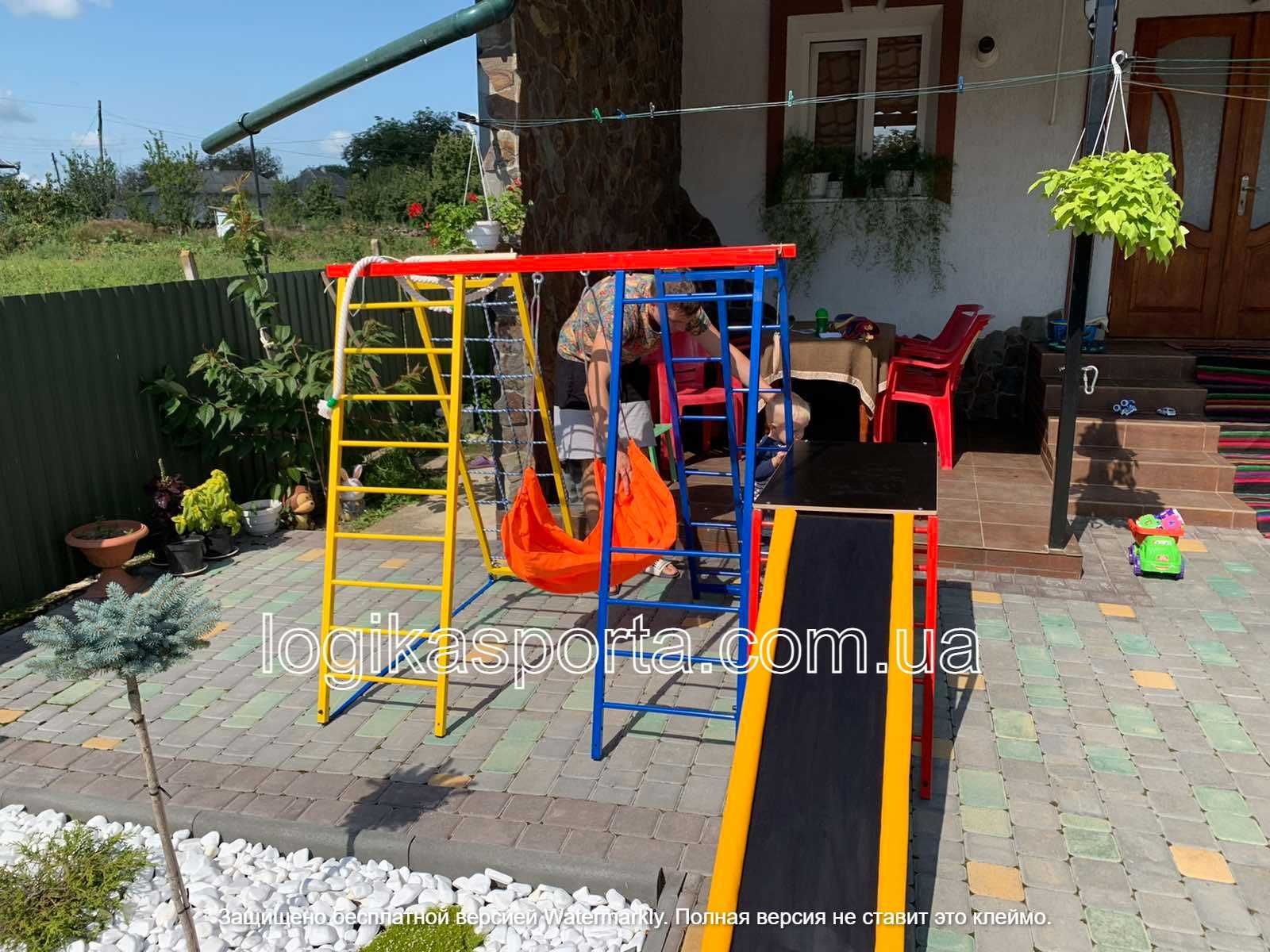 Детский спортивный комплекс, горка, домик, качели, Игровая площадка,