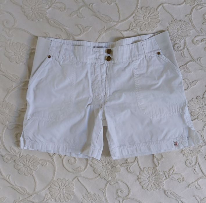 Szorty ciążowe białe