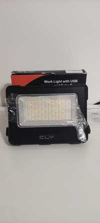 Lampa LED z solarem i USB przenośny reflektor