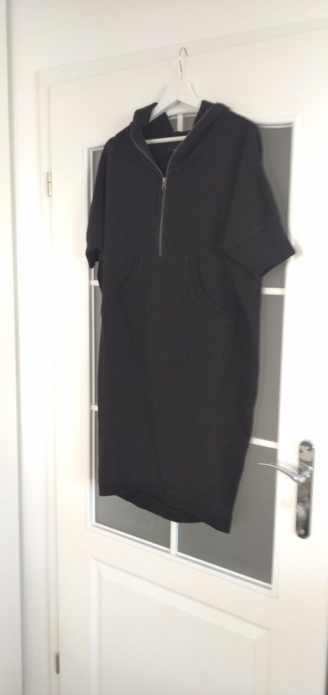 Sukienka dresowa By Insomnia S M L 36 38 40 czarna bawełniana bawełna