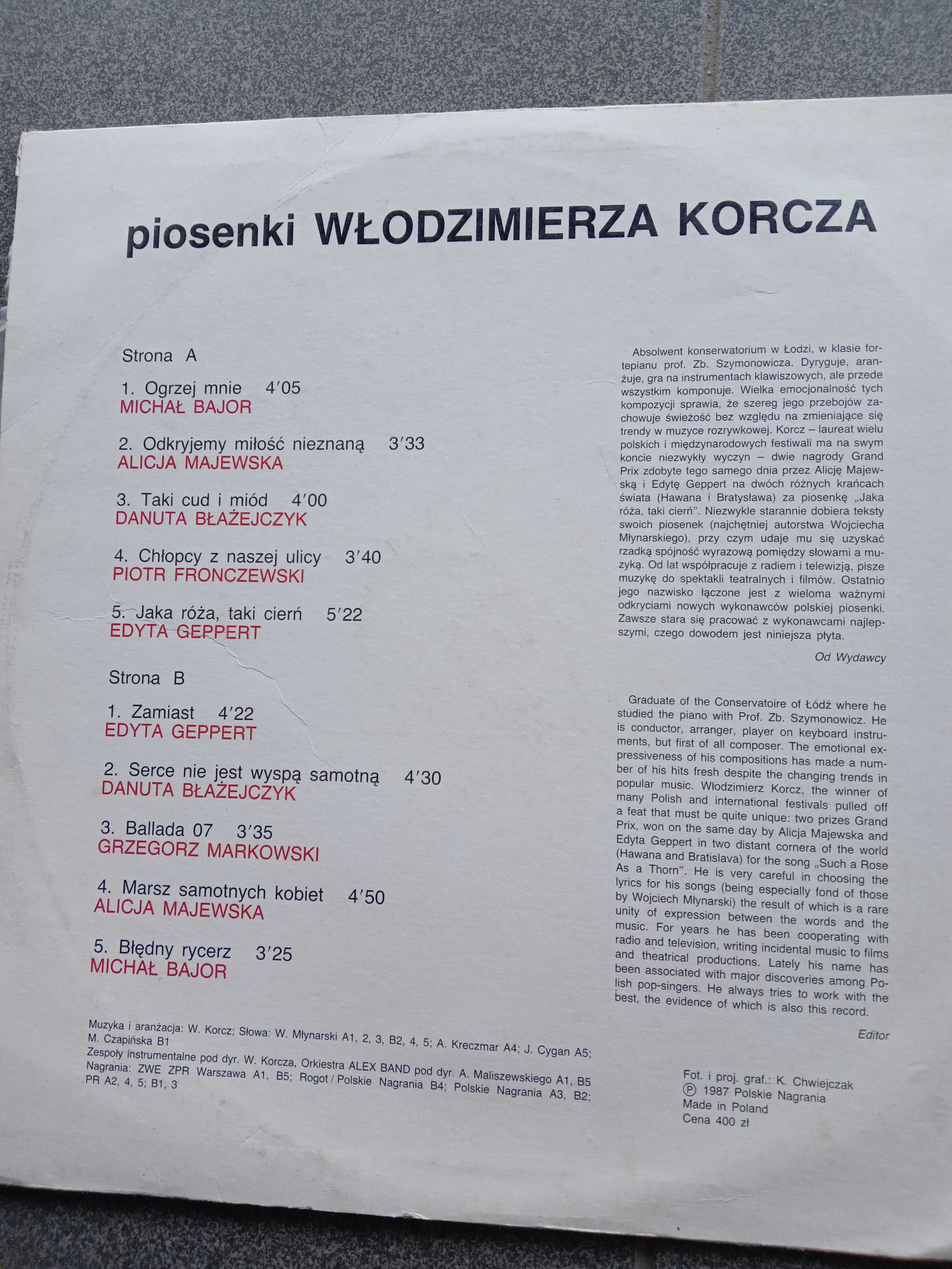 Płyty winylowe polskich wykonawców  Prońko ,Kiepura ,Korcz