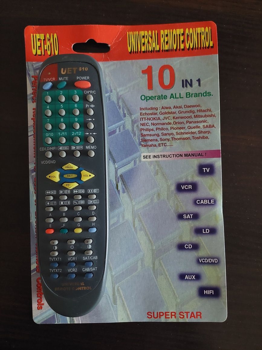 Пульт UET-610  універсальний програмований [UNIVERSAL 10in1) ДУ