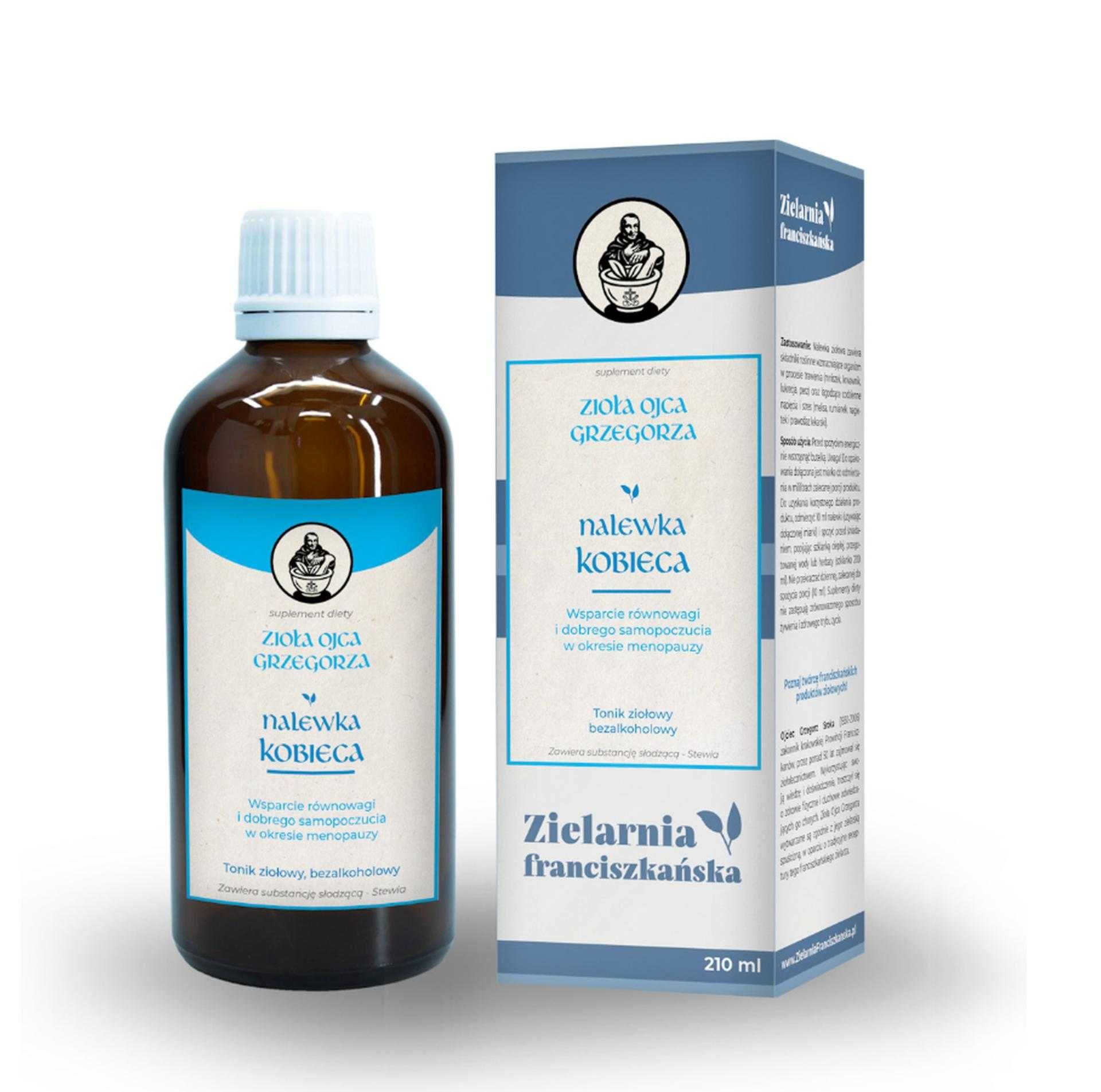 Nalewka kobieca Ojca Grzegorza 210 ml wsparcie równowagi menopauza