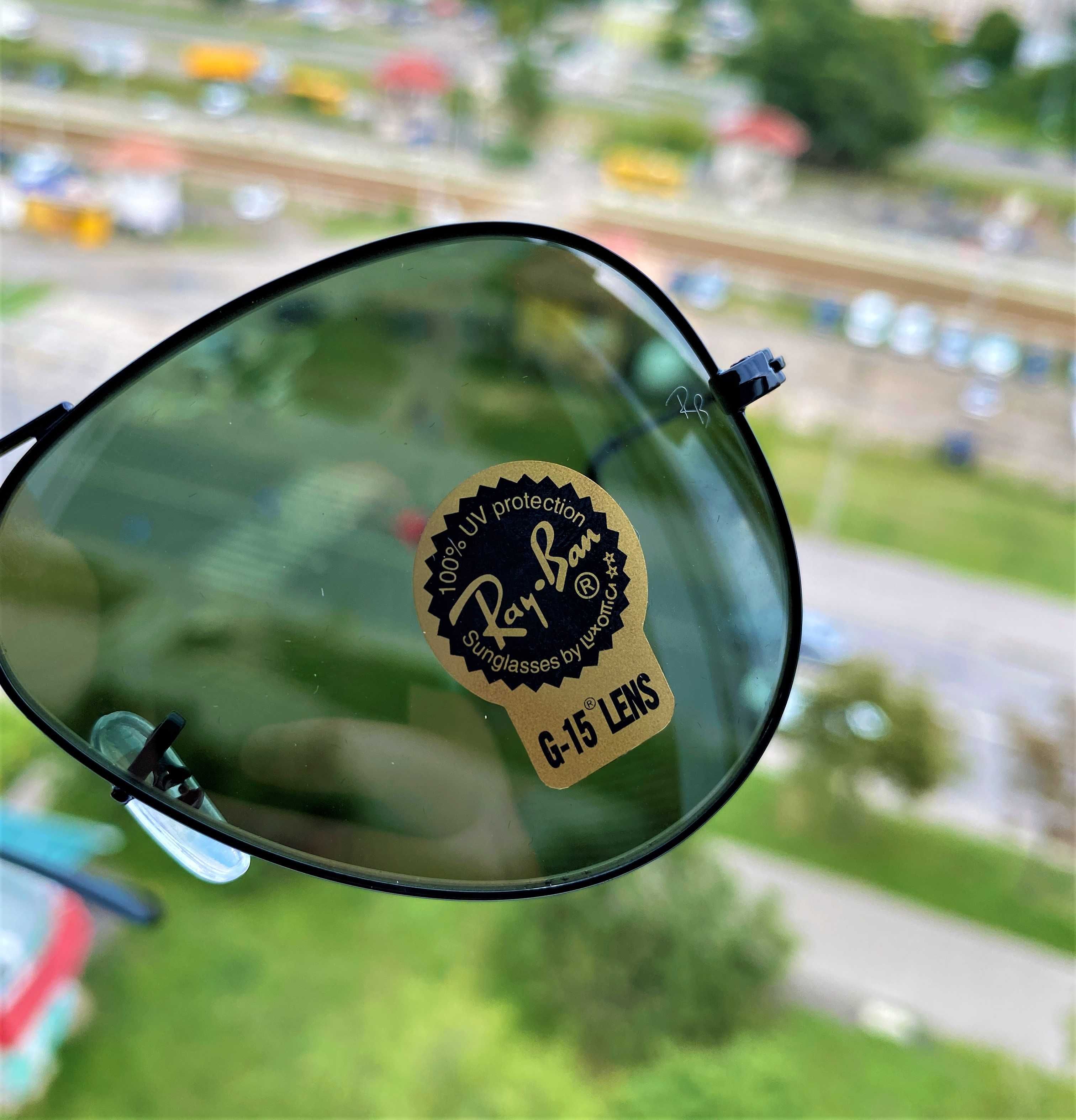 Солнцезащитные очки Ray-Ban Aviator Авиатор шнурок в подарок