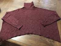 Camisola Zara de gola alta bordeaux