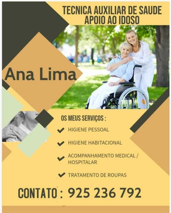 Apoio ao idoso (autonomo ou acamado) Marvilha e arredores