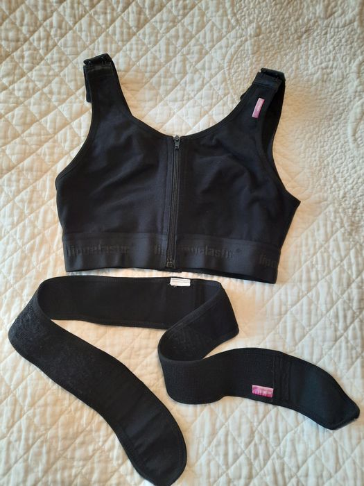 Biustonosz kompresujący lipoelastic rozmiar75D i pas kompresujący